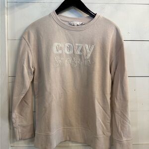 Shiraleah Cozy Season Cream Crewneck Sweater